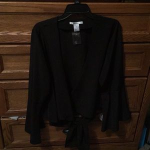 Wrap blouse- black